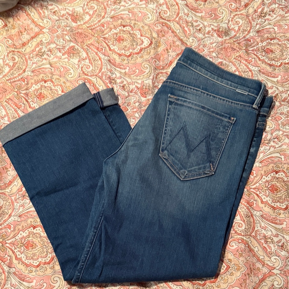 MOTHER Blue Boyfriend Jeans